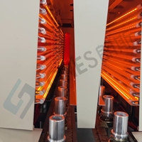 Mesin Preform PET Semi-Otomatis LS-B20L 5-Galon 100BPH Blow Molding Terkontrol PLC Produktivitas Tinggi FESTO PC Botol Plastik