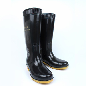 Botas de Lluvia de Alta Gama para Hombre Pilot Tree, 37 cm, Resistentes al Aceite, Ácidos y Álcalis, con Suela de Goma, Color Negro - Product Image 3