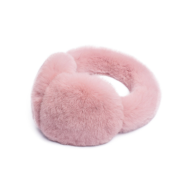 New Style Real Rex Rabbit Fur Hair Earmuffs for Autumn and Winter Warm and Stylish Ear Muffs