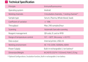 Analyseur d'immunoessai par fluorescence de détection rapide Dirui pour les services de consultation externes des hôpitaux - Product Image 3