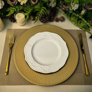 Assiette de Présentation Dorée de Luxe 13'' Écologique et Moderne en PP pour la Rentrée Scolaire, Événements et Hôtels - Vente en Gros à Prix Abordable - Product Image 3