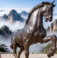 Sculpture de cheval antique en bronze 3D artisanale sur mesure avec couleur et design personnalisés par Bringfine pour les parcs publics extérieurs