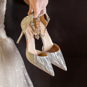 6692-3 Zapatos de Tacón Alto para Novia con Punta en Pico y Tacón de Aguja, con Correa en T, Estampado Animal, Satén, Zapatos de Boda para Mujer - Product Image 3