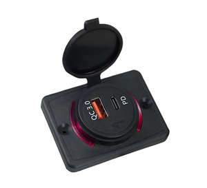 Cargador de Coche USB Tipo-C PD de 2 Puertos y 12/24V para Motocicleta, Auto, Camión, ATV, Barco, RV, Autobús, Adaptador de Corriente - Product Image 1