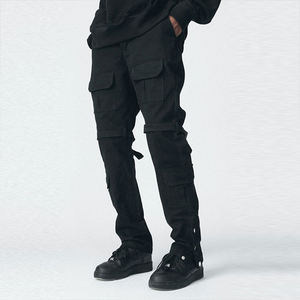 Pantalones <span class=keywords><strong>Cargo</strong></span> Personalizados con Detalles de Botones, Estilo Urbano, Color Caqui, para <span class=keywords><strong>Hombre</strong></span> - Product Image 2