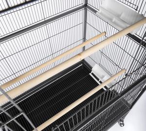 Kandang Burung Besi Tempa dengan Dudukan, Kandang Burung Hitam, 31-Inci kali 20-1/2-Inci kali 53-Inci, Rumah untuk Beberapa Parkit - Product Image 4