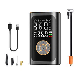 Compresseur d'air électrique portable sans fil robuste 7,4 V pour pneus avec manomètre numérique – Idéal pour les urgences routières - Product Image 1