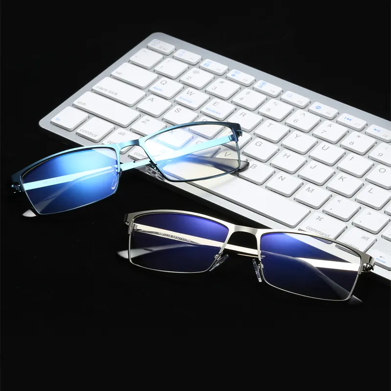 Очки компьютерные с защитой от синего света для мужчин и женщин, оптические аксессуары в металлической оправе, в ретро стиле, для защиты глаз