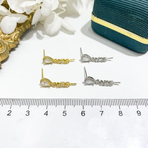 S925 <b>Silver</b> DIY <b>Pearl</b> Accessories Fashion <b>Silver</b> Jewelry <b>Earrings</b> with 9-15mm Round Beads 21936 Empty Earnail Tray - Product Image 4