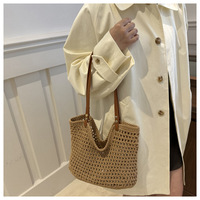 Sac Tendance 2025 élégant une épaule plage vacances sac pour femmes grande capacité tissé paille sac fourre-tout pour les déplacements
