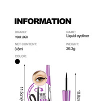 Eyeliner liquide noir minéral en gros, marque privée OEM, longue durée, imperméable, soyeux et lisse, eyeliner liquide personnalisé