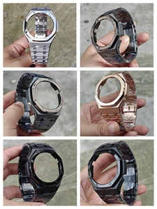 Popular Xinying Premium - Kit de Modificación de Correa de Silicona y Caucho para Reloj GA2100, Carcasa de Repuesto de Fibra de Carbono Multicolor de 44 mm - Product Image 6