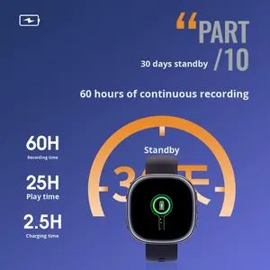 Reducción de ruido AI Inteligente Ultra-Long Standby Grabación cifrada Grabadora de Voz digital profesional activada por voz - Product Image 4