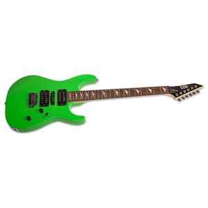 Guitare électrique MT 130 vert néon avec manche en érable, corps plein, micros humbucker, longueur de la échelle 648 mm - Product Image 1