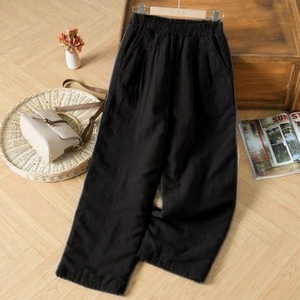 Women's Cotton Linen Wide Leg <b>Pants</b> Loose Casual Long <b>Pants</b> Autumn Winter Style - Product Image 5