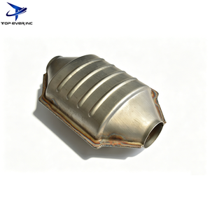 Konverter Katalitik Universal Keramik Logam Tipe Bulat dengan Sensor, TOP-EVER 3 Inch High Flow Stainless SPUN CAT - Product Image 5