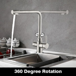 <span class=keywords><strong>SANIPRO</strong></span> Best – robinet mitigeur 3 voies en acier inoxydable 360 rotatif à 304 degrés, filtre de purification d'eau potable, robinet de cuisine - Product Image 2