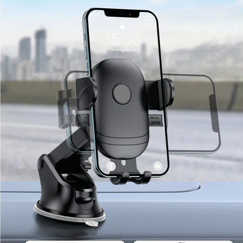 Kolay tek dokunuşla pano ve ön cam evrensel araç tutucu telefon tutucu masa standı iPhone, Samsung için, Moto, Huawei, nokia, LG