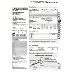 SMC Pneumatics Air Cylindre CDM2KB25-125AZ Pièces Pneumatiques - Product Image 1