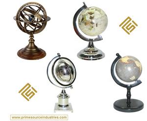 Globe militaire en métal décoratif, objet artisanal indien de haute qualité, Design Antique, décoration de la maison, cadeau - Product Image 6