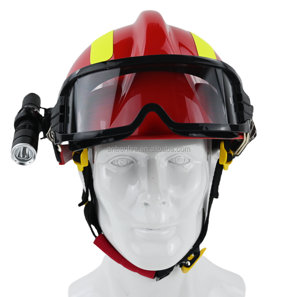 ANBEN消防救助ヘルメットEN標準MSA F2耐炎性PCレッドカラー安全