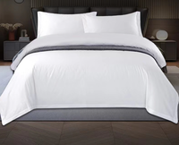 Ensemble de draps de lit en polycoton et microfibre 50/50, 4 pièces, 200 fils/cm², entretien facile, luxe, 200 fils/cm², pour la maison et l'hôtel