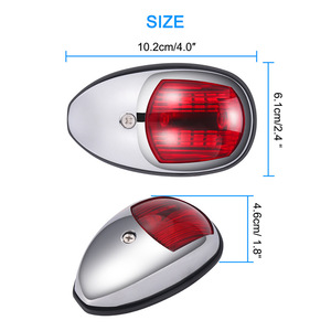 QY <b>Yacht</b> Side Signal Lights 10V-30V Red Green Navigation Lights For Boat Retrofit Upgrade - Product Image 2