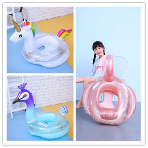 Flotador Inflable de Flamenco con Lentejuelas Rosas para Niñas de 2 a 4 Años - Product Image 5