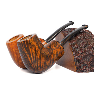 Muxiang Briar Wood Smoking Pipe Bent Type Solid Wood Tobacco Pipe Men's Accessory - Product Image 2