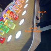 Jeu interactif pour enfants Lumière vive LED Sensory Peg Board Panneau d'éclairage sensoriel mural en acrylique avec 64 chevilles