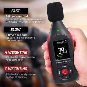 Sonmètre numérique, mesureur de niveau sonore, enregistreur de données, haute précision, 30~130dB, <span class=keywords><strong>31</strong></span> 000 données, alarme lumineuse 3 couleurs, rechargeable par USB, pour la maison - Product Image 3