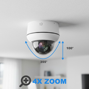 Caméra IP66 POE 5MP avec vision nocturne couleur, zoom 4X, détection AI des personnes et des véhicules, audio bidirectionnel, caméra PTZ, caméra <span class=keywords><strong>de</strong></span> <span class=keywords><strong>surveillance</strong></span> - Product Image 2