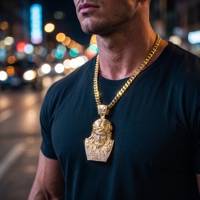Pendentif Hip Hop en Argent Sterling S925 avec Moissanite en Forme d'Animal, Sertissage Glacé, Testeur de Diamant D VVS1 Inclus, Cadeau pour Hommes et Femmes