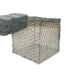 1X1X1m Galfan Znal Wire 50X50mm 2X2inch Hole Size Gabion Box Stone Cage