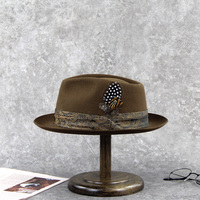 Yinlihua-chapeau fédora unisexe, Vintage, en feutre, Design classique, de luxe, personnalisé, pour hommes, offre spéciale