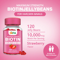 Complément alimentaire pour cheveux, peau et ongles à la biotine, gommes à la biotine, bonbons à la biotine 10000 mcg, adapté aux femmes et aux hommes, produits de beauté