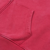 Sweat-shirt à capuche zippé personnalisé 370G 100% coton lavé pour homme, coupe oversize, style streetwear vintage, vierge, épais, avec double fermeture éclair