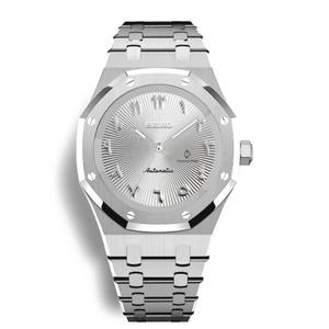 Reloj Deportivo de Lujo de Acero Inoxidable, Resistente al Agua, con Movimiento Mecánico NH35, Calendario, Cristal de Zafiro, Caja Poligonal, Casual - Product Image 3