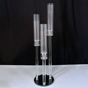<span class=keywords><strong>Portacandele</strong></span> <span class=keywords><strong>in</strong></span> Cristallo a 3 Bracci per Matrimoni, Candelabro <span class=keywords><strong>in</strong></span> <span class=keywords><strong>Vetro</strong></span> Trasparente per Decorazioni <span class=keywords><strong>da</strong></span> Tavolo Nuziali - Product Image 1