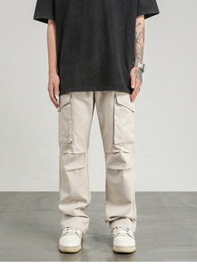 Abbigliamento da strada con etichetta personalizzata Drop Ship Stock Stock di Jeans a zampa d'<span class=keywords><strong>uomo</strong></span> <span class=keywords><strong>neri</strong></span> impilati - Product Image 3