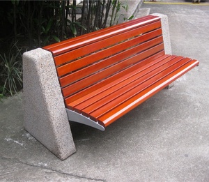 <strong>Concrete</strong> and Wooden <strong>Garden</strong> <strong>Bench</strong> - Product Image 2