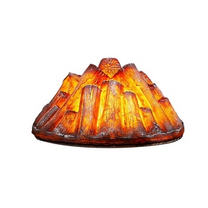 <span class=keywords><strong>Chimenea</strong></span> eléctrica simulada carbón falso leña decorativa llama de carbón lámpara hoguera accesorios de tiro decoraciones para el hogar - Product Image 1