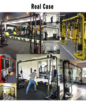 Equipo de Gimnasio para Entrenamiento de Fuerza, Máquina Multifuncional Ajustable con Cables y Pesas, Máquina de Ejercicios para Pectorales