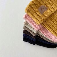 Gorro de Punto para Niños, Otoño Invierno, para Bebés Recién Nacidos, con Diseño de Dibujos Animados, para Exteriores, de Poliéster/Algodón, con Remaches, Cálido, Unisex, 1-6 Años