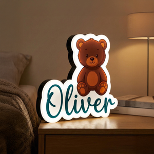 맞춤형 이름 조명 박스 (베이비 샤워 선물용, 맞춤 텍스트 및 에너지 절약형 LED 포함) - Product Image 4
