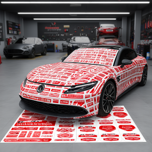 Vinilo Adhesivo de Fibra de Carbono 1.52x1.8M Rojo para Autos, Calcomanía Automotriz - Product Image 2