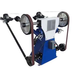 เครื่องขัดสายพานแบบสองสถานี เครื่องเจียรสองหัว เครื่องขัดแบบตั้งโต๊ะ เครื่องขัดผิวโลหะแบบแมนนวล - Product Image 5