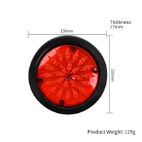 Feu arrière LED 24V pour camion, type chrysanthème, à branchement simple