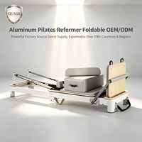 Professionelle Faltbare Aluminium-Pilates-Reformer-Maschine Platzsparendes Hochwertiges Pilates-Bett für Fitness