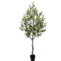 Citronniers artificiels pour la décoration, arbres fruitiers artificiels, plantes vertes artificielles, petits bonsaïs citronniers d'intérieur